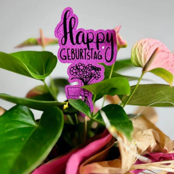 Happy Geburtstag Blumenstrauß | SVG, DXF & PNG Plotterdatei, Laserdatei - Sewando