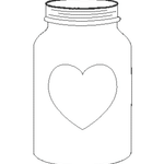 Stickdatei - Vase / Vorratsglas / Einmachglas mit Herz in 8 Größen - Sewando