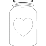 Stickdatei - Vase / Vorratsglas / Einmachglas mit Herz in 8 Größen - Sewando