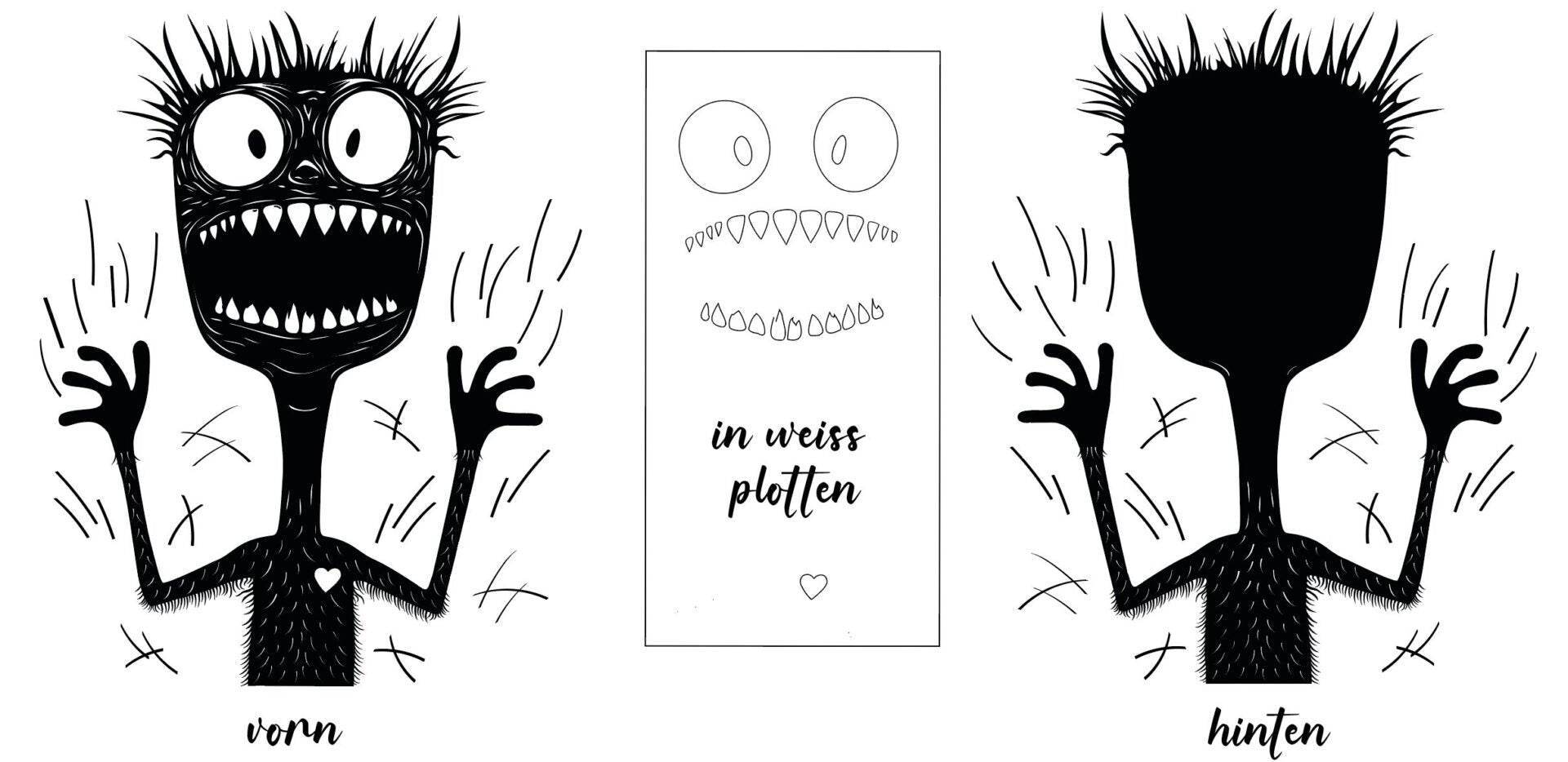 Bundle Plotterdatei Monster Hugo Komplett-Set (2 Plottserien) - Sewando