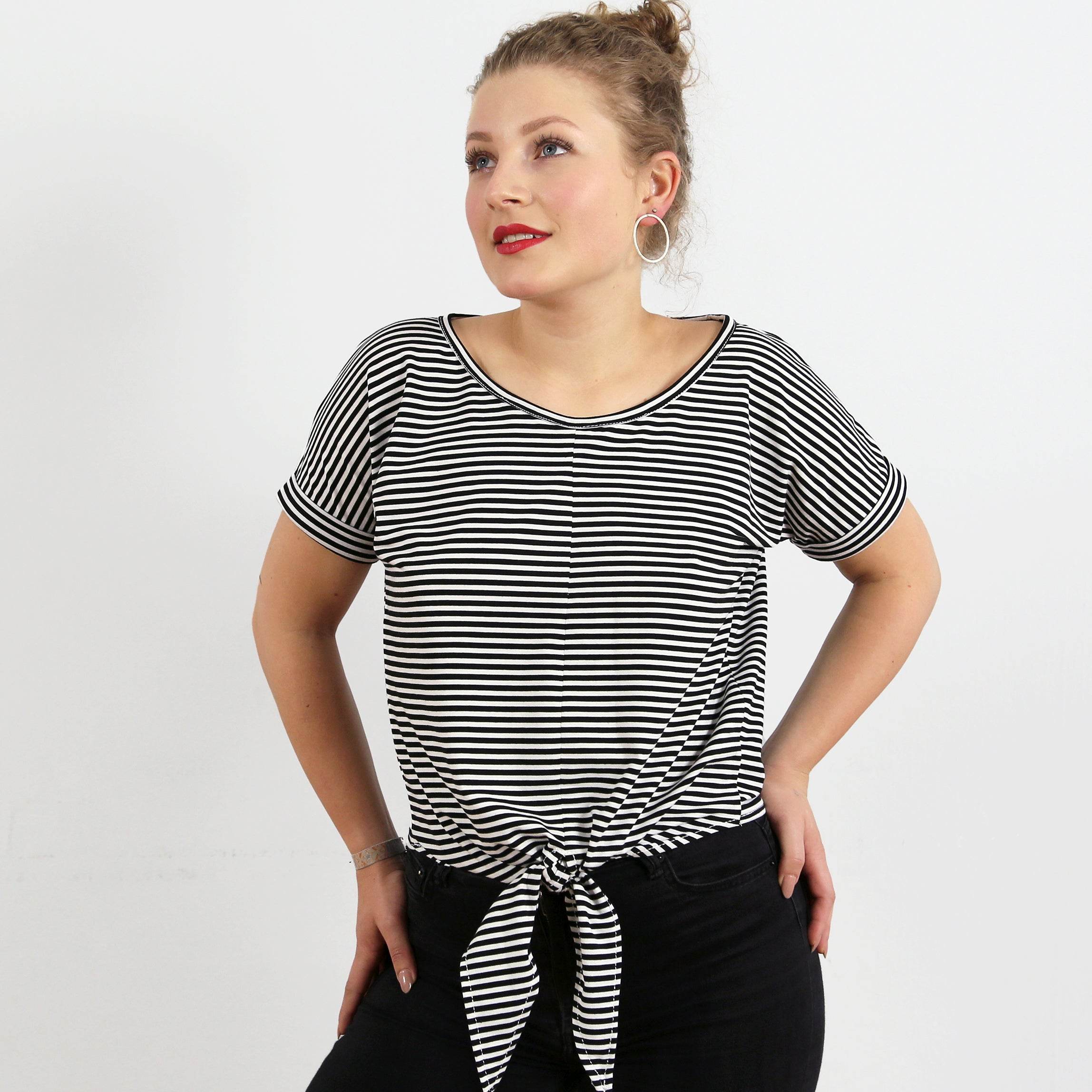 Knotenshirt FRAU BILLE | Schnittmuster Gr. XS-L - Sewando