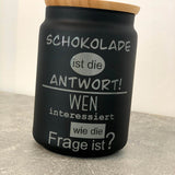 Schoki ist die Antwort | SVG, DXF, PNG Plotterdatei, Laserdatei - Sewando