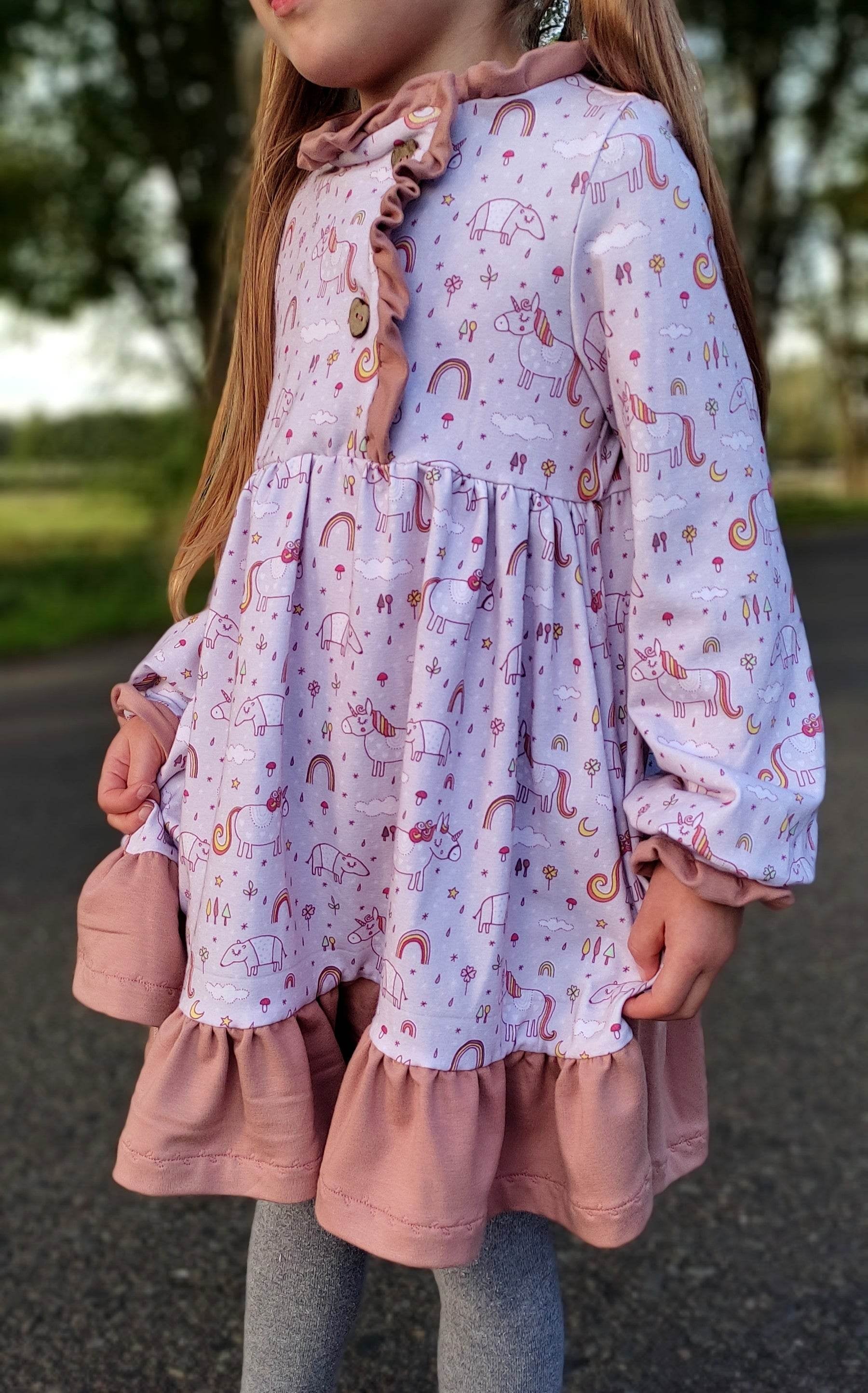 Schnittmuster Kleid Mia Größen 80-140, - Sewando