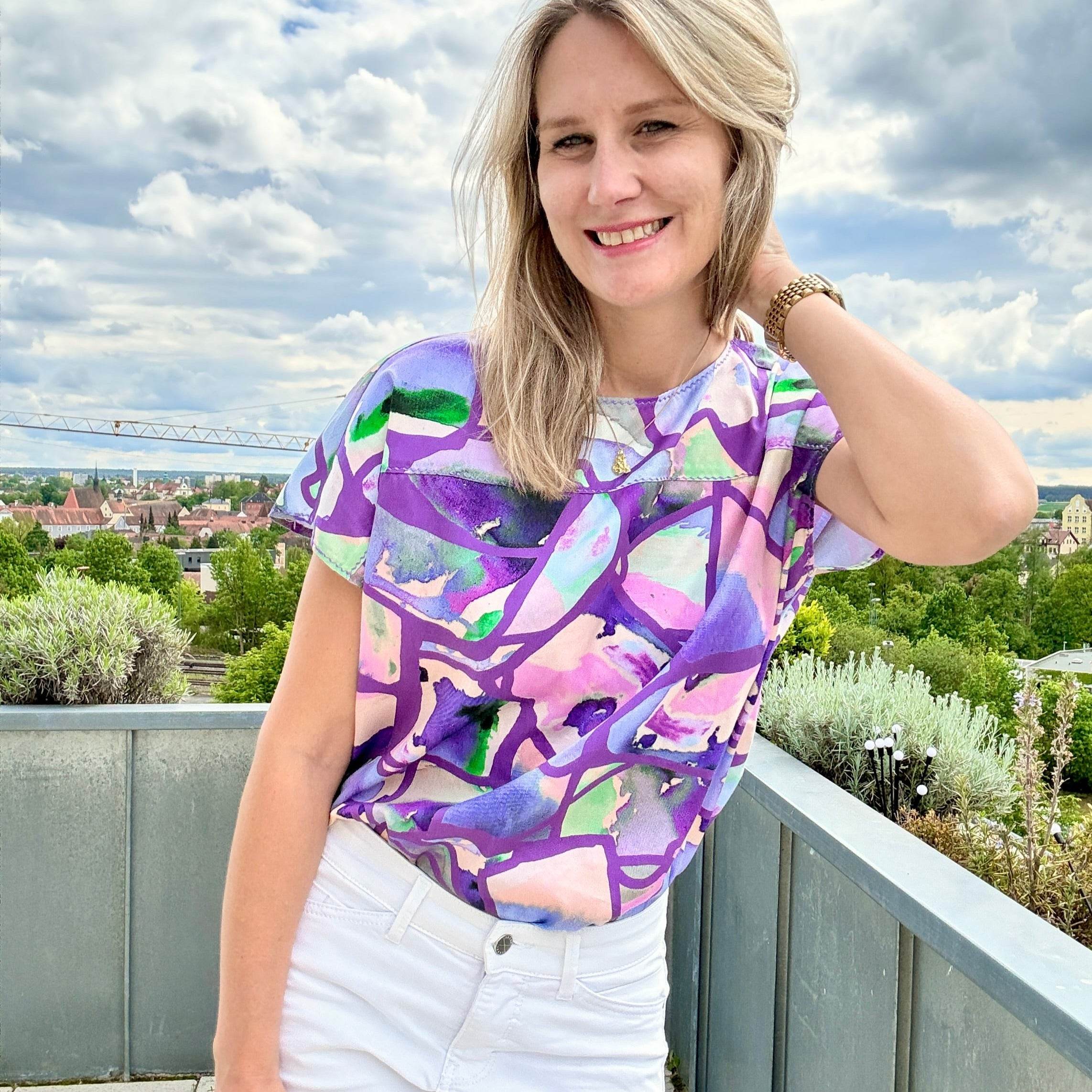 Schnittmuster Bluse PEONY - mit Knopfleiste im Rücken | Gr. 34-56 (PDF) - Sewando