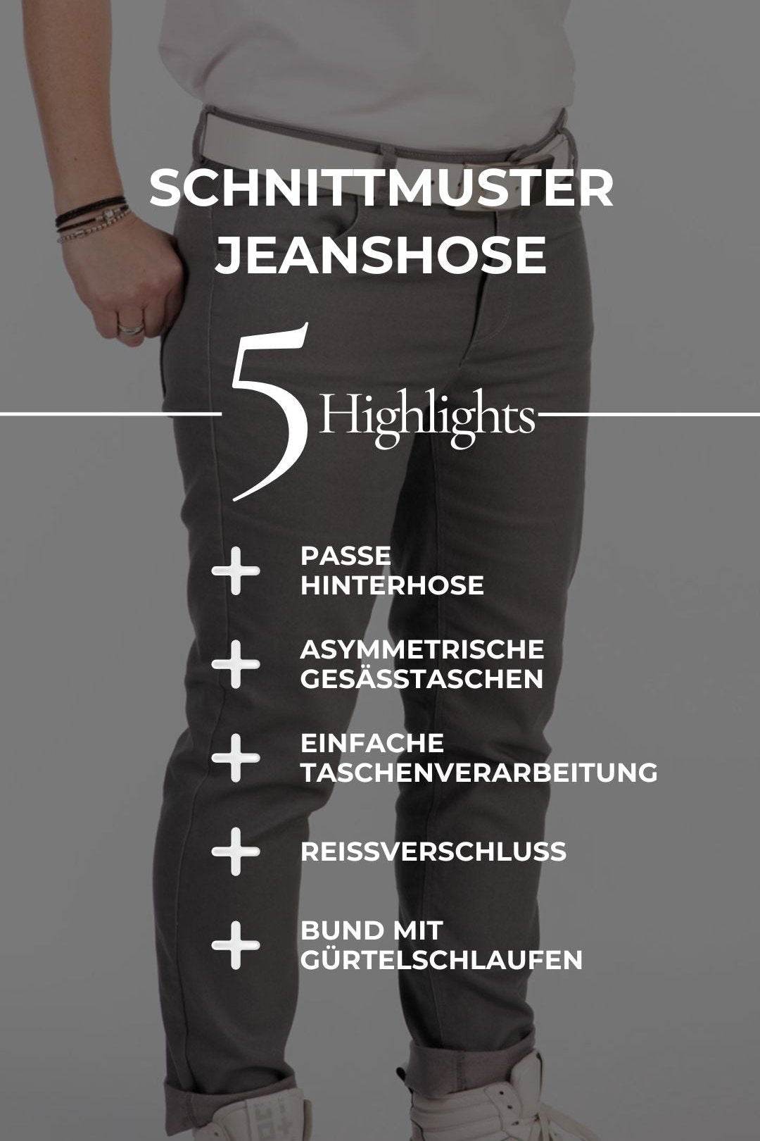 Jeanshose mit Passe in S-XL - Sewando