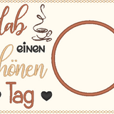 Stickdatei - Mugrugs "Hab einen schönen Tag" (4 Motive)