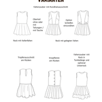 Schnittmuster Faltenzauber für dehnbare Stoffe - Kleid | PDF-Download | Größen 86-152 - Sewando