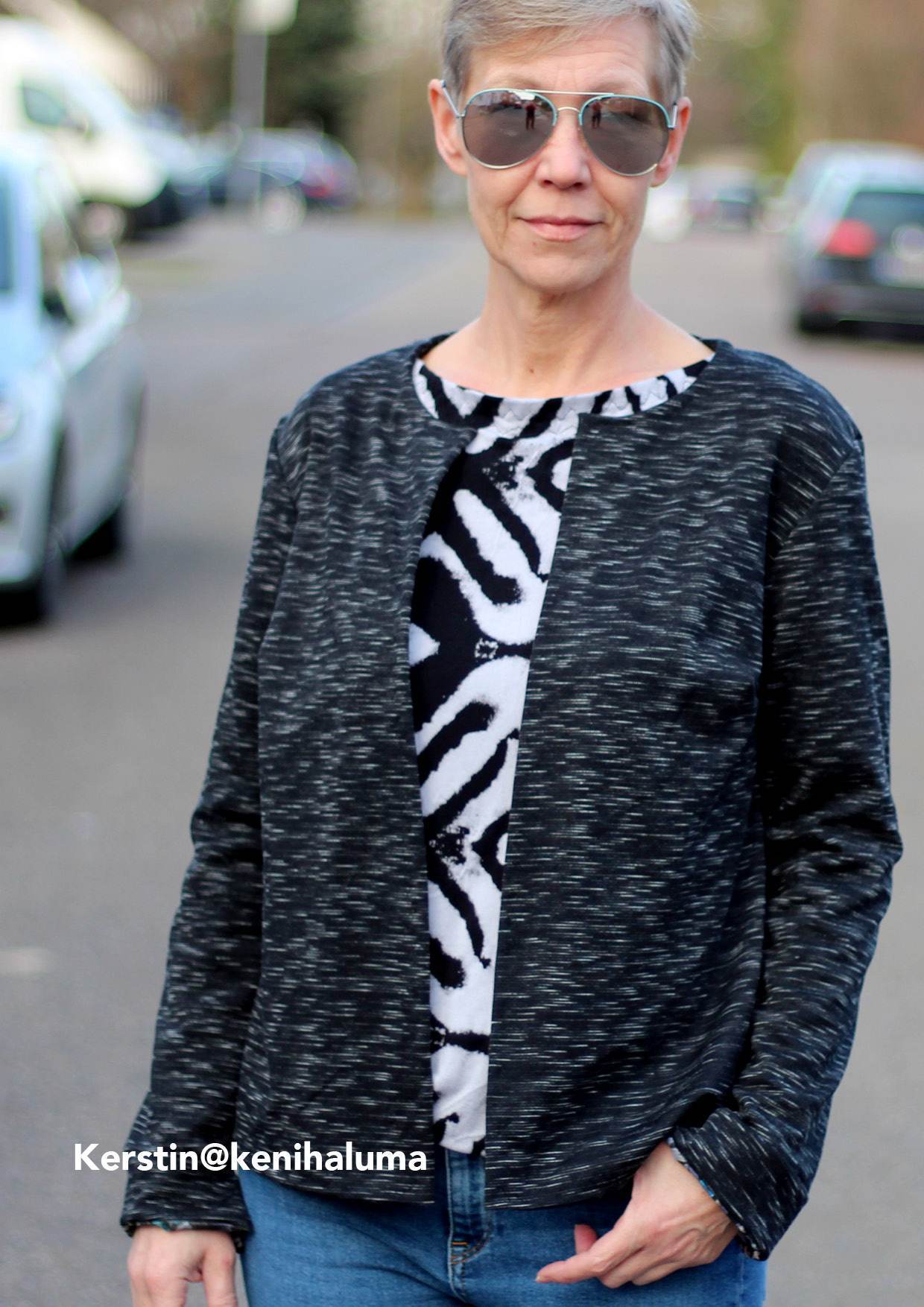 Schnittmuster Jacke Betty Gr. S–XL – PDF A4, A0 & Beamer inkl. Anleitung - Sewando