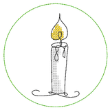 Stickdatei - Untersetzer Single Line Advent (24 Dateien) - Sewando