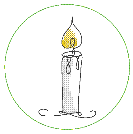 Stickdatei - Untersetzer Single Line Advent (24 Dateien) - Sewando