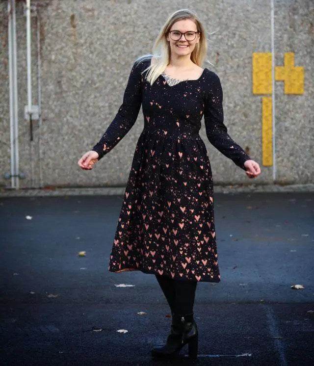 Schnittmuster Kleid Rosenquarz Gr. A - M DE/EN/FR - Sewando