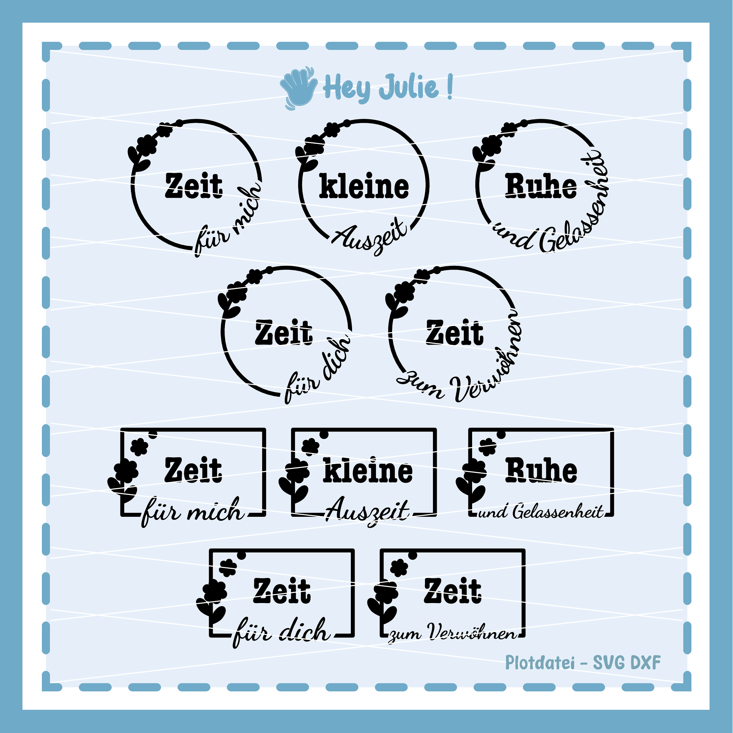Plotter- und Laserdatei Kleine Auszeit - Sewando