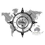 Kompass mit Erde | SVG, DXF, PNG Plotterdatei, Laserdatei - Sewando