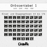 Plotterdatei Größenlabel 1 - Sewando
