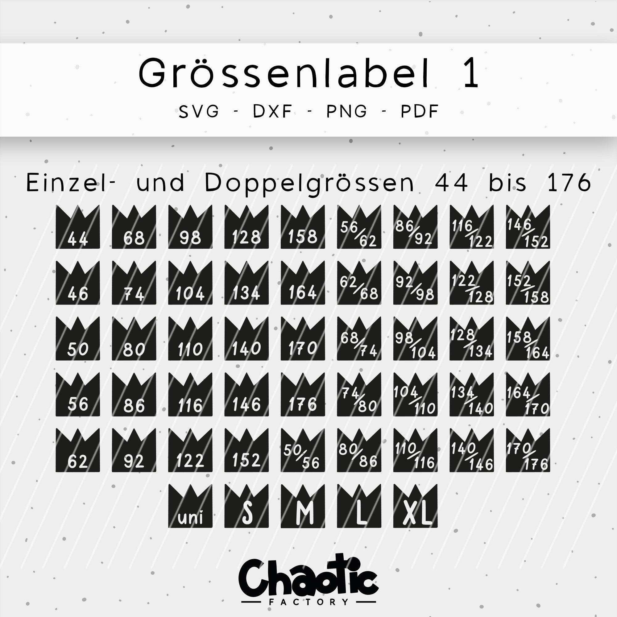 Plotterdatei Größenlabel 1 - Sewando