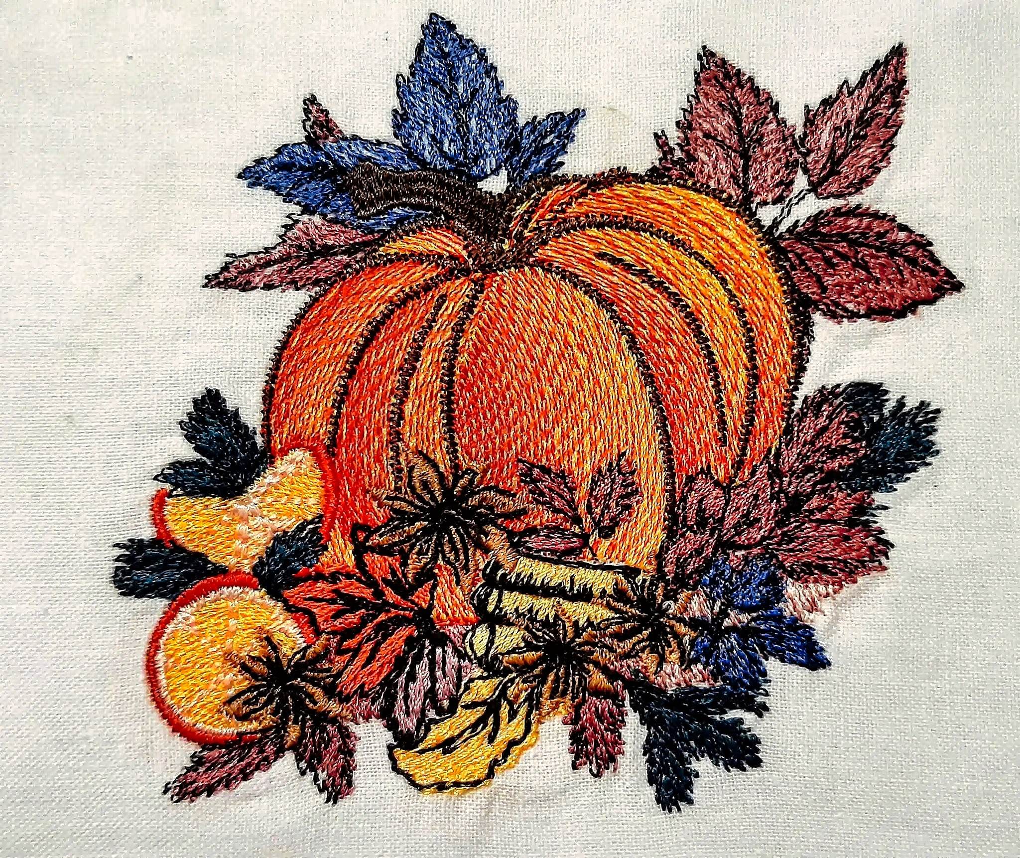 Kürbis Stickdatei – herbstliches Motiv für Deko & Geschenke - Sewando