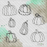 Kürbisse | SVG, DXF & PNG Plotterdatei, Laserdatei - Sewando