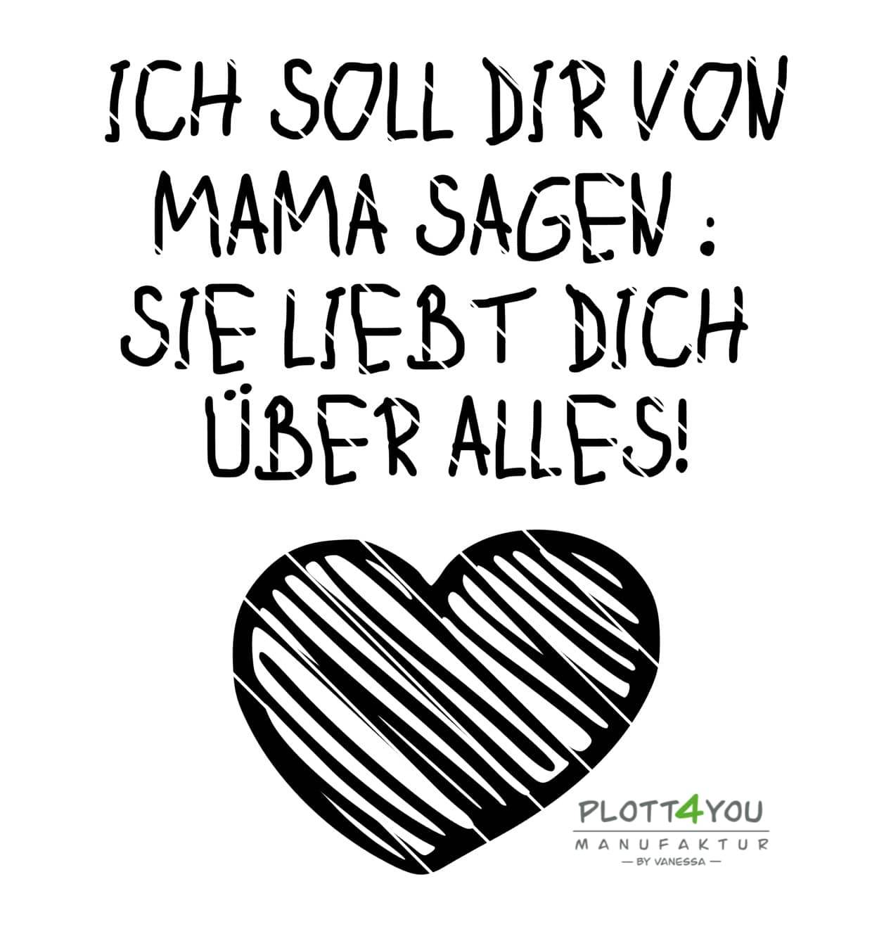 Liebesgeständniss an Papa | SVG, DXF, PNG Plotterdatei, Laserdatei - Sewando