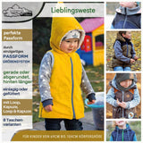 Mini Lieblingsweste mit Kapuze und Loop, abnehmbarer Kapuze für 69cm-104cm Körpergröße - Sewando