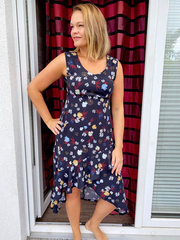 Schnittmuster LYANA - Kleid mit oder ohne Volant Gr. 34-54 - Sewando