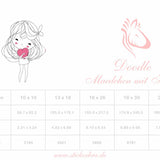 Mädchen mit Herz Stickdatei – einfach zum Verlieben für deine Stickmaschine - Sewando