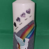 Katze mit Regenbogen Stickdatei – zauberhaftes Himmelsmotiv für Erinnerung & Trost - Sewando