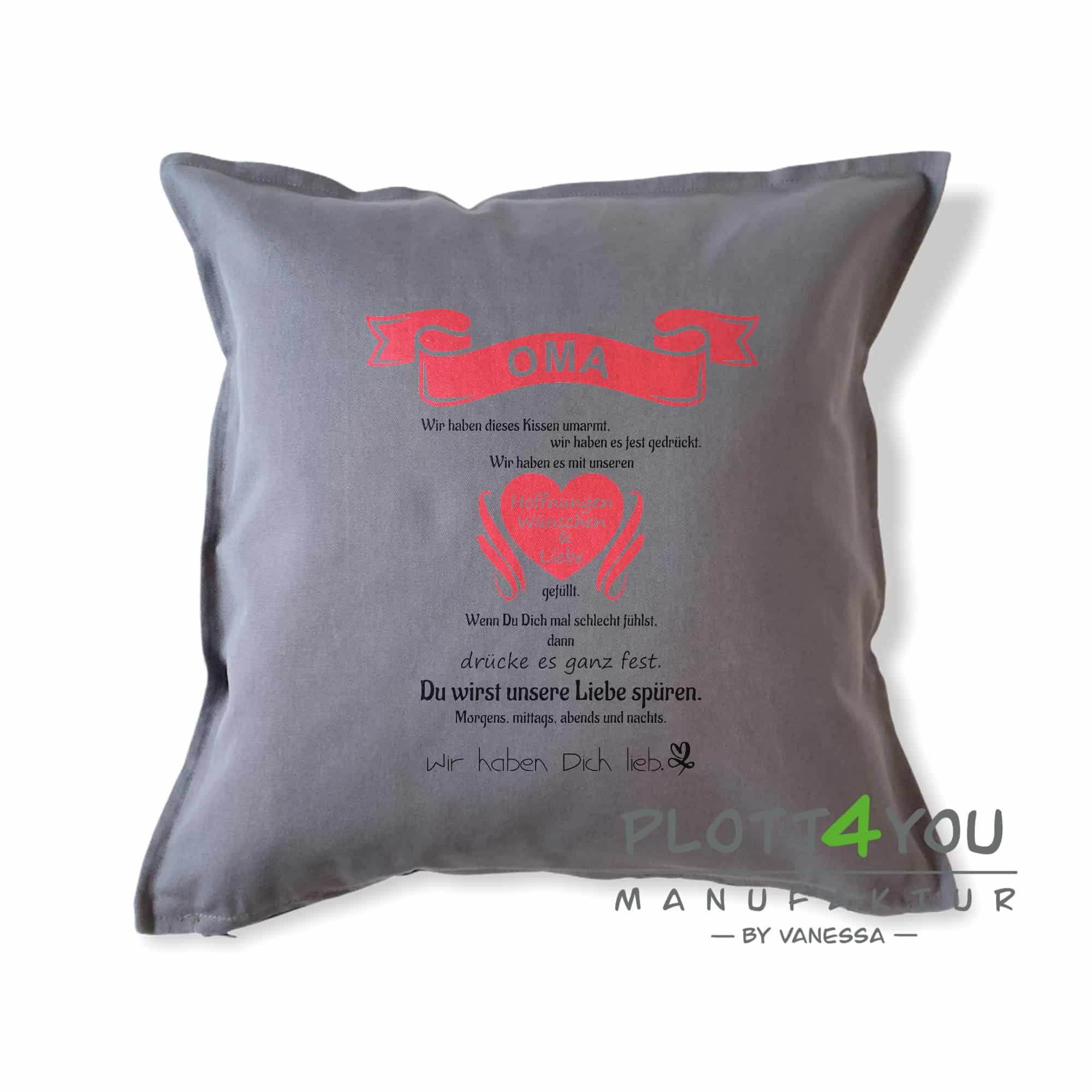 Omas Kissen | SVG, DXF, PNG Plotterdatei - Sewando