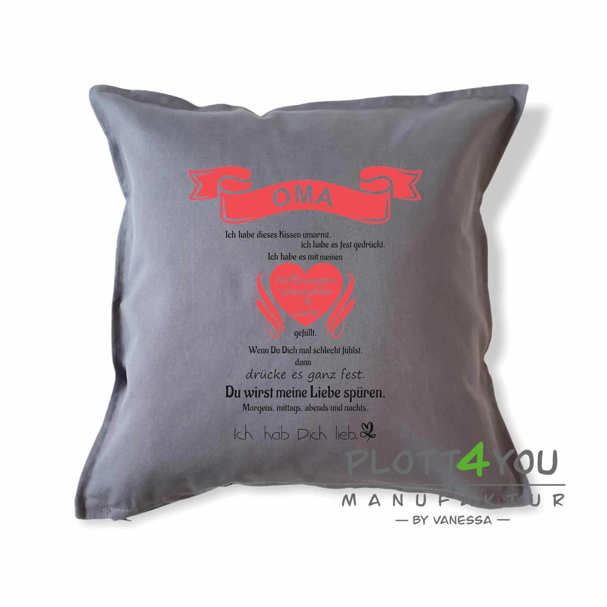 Omas Kissen | SVG, DXF, PNG Plotterdatei - Sewando