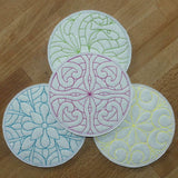 Stickdatei - Untersetzer - Florale MUSTER - Sewando