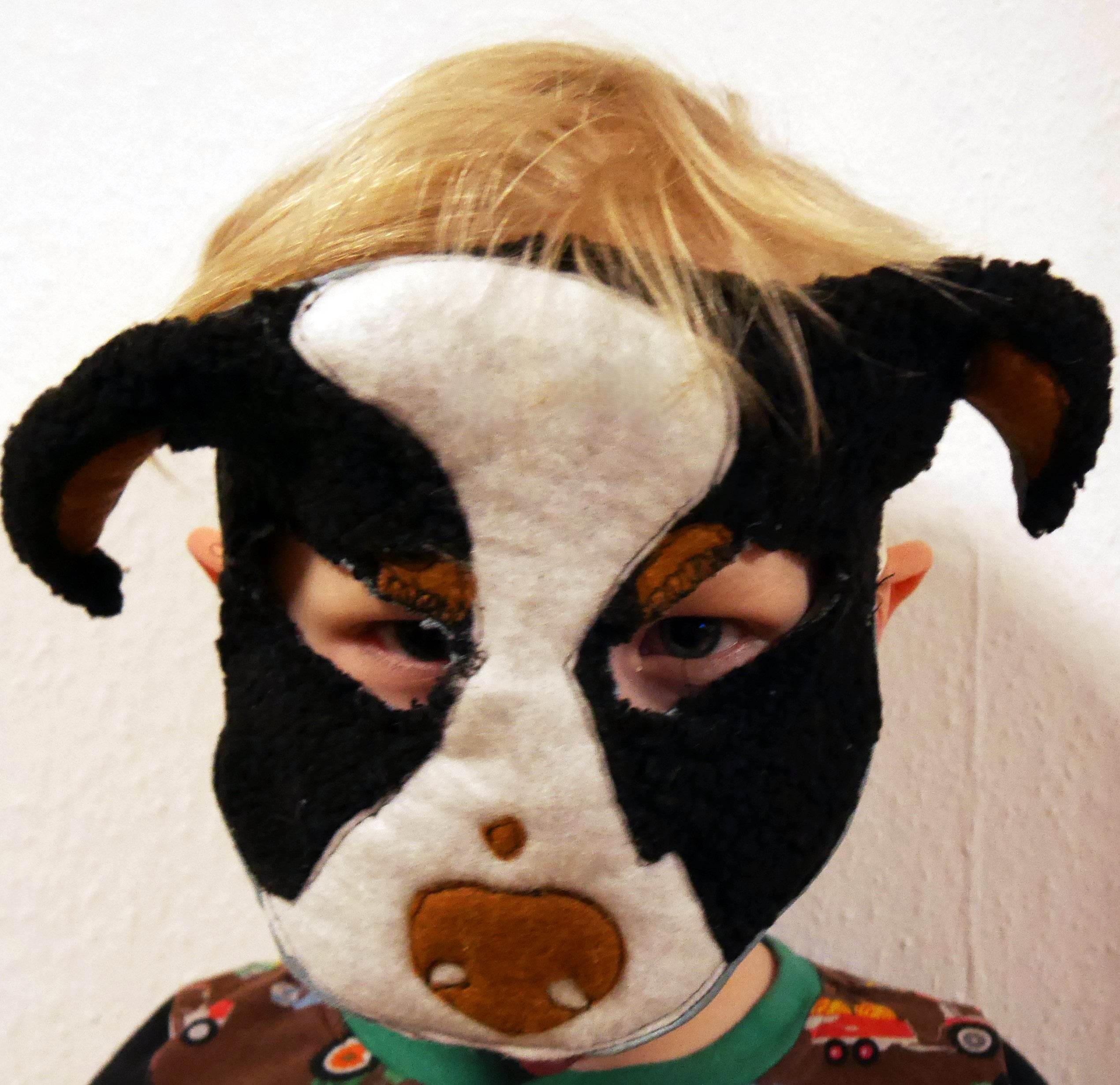 Näh- und Bastelvorlage Hunde Maske - Sewando