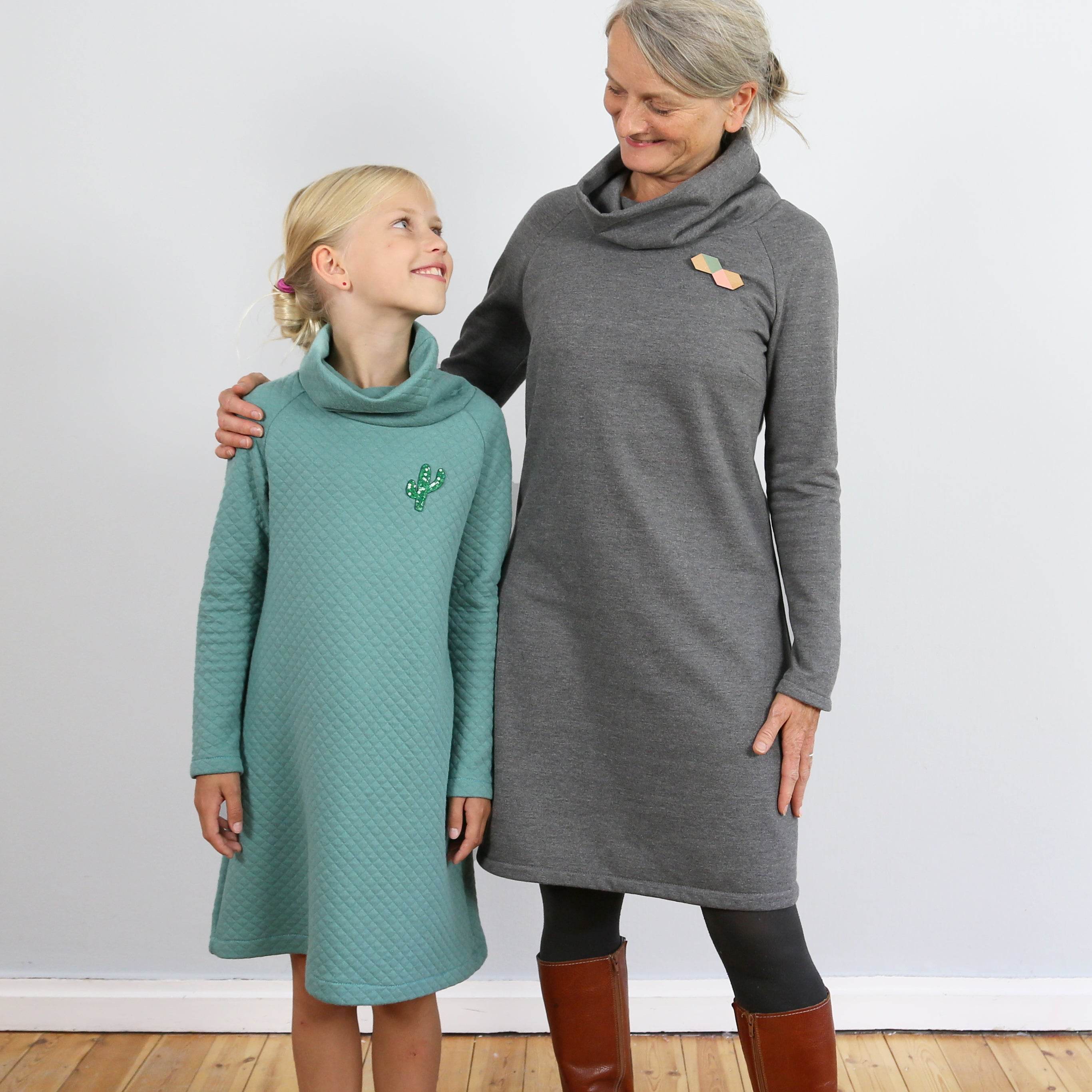 Rollkragenkleid POLLY | Schnittmuster Gr. 98-152 - Sewando