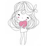 Mädchen mit Herz Stickdatei – einfach zum Verlieben für deine Stickmaschine - Sewando