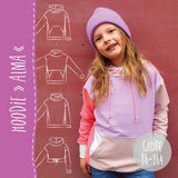 HOODIE "ALMA" | Nähanleitung und Schnittmuster | 2 Weiten Gr. 86-164