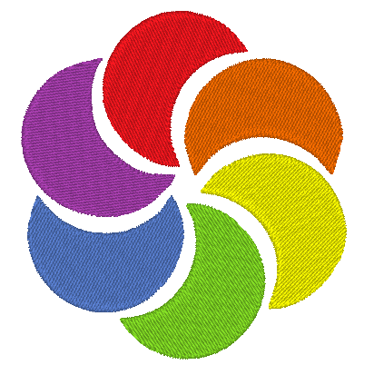 Stickdatei - Rainbow-Mix (10 Dateien) inkl. ITH-Untersetzer - Sewando
