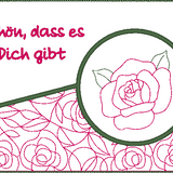 Stickdatei - Mugrug-Set "Schön, dass es Dich gibt" Stickdatei (4 Motive)