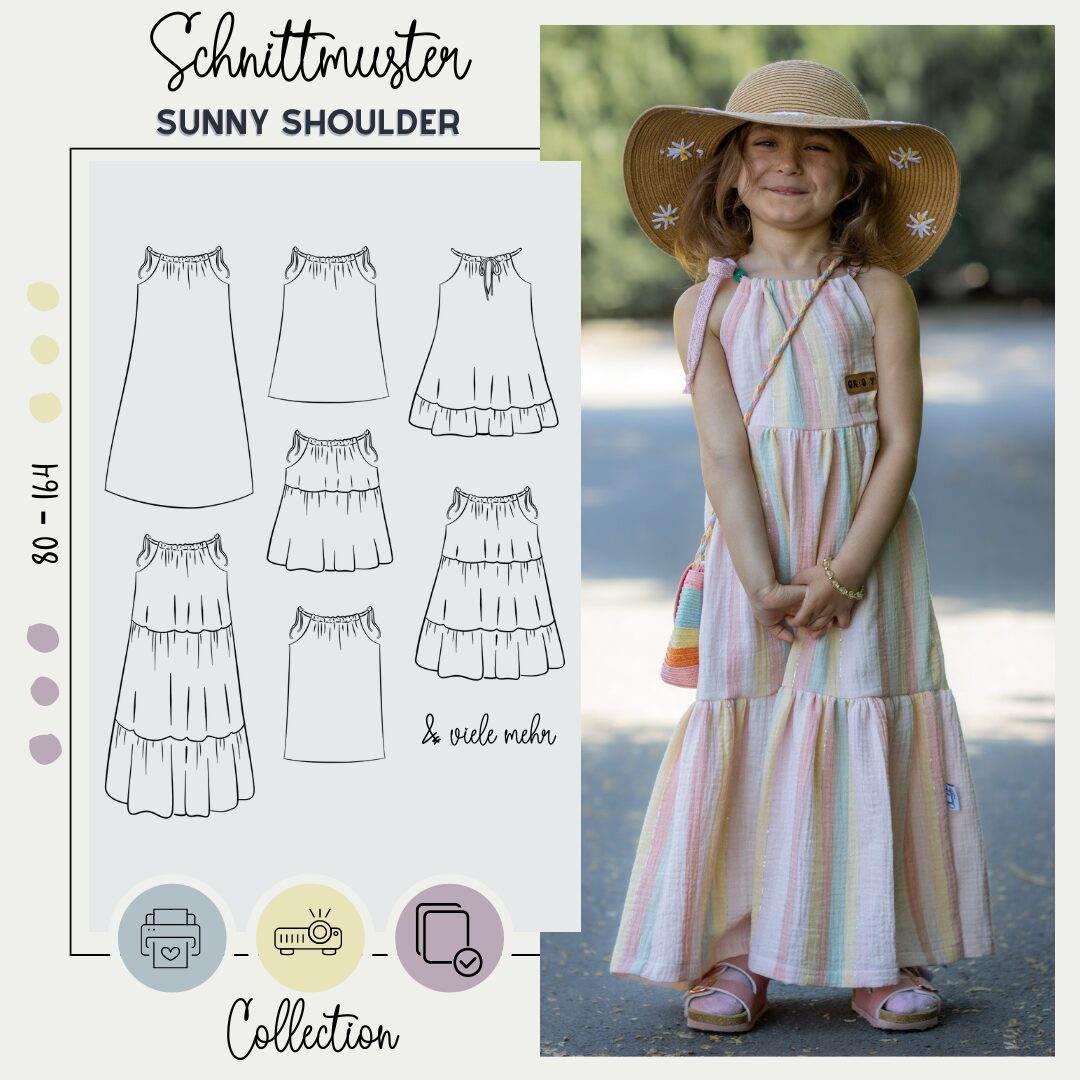 Schnittmuster SUNNY SHOULDER COLLECTION 80-164 - Sewando