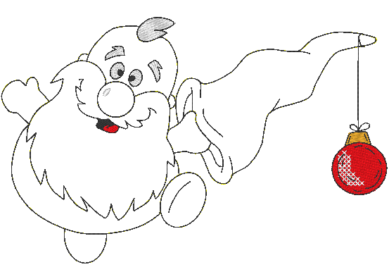 Stickdatei - SANTA-Gnom (3 Dateien) - Sewando