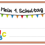 Stickdatei - Schild / Tafel zur Einschulung - Sewando