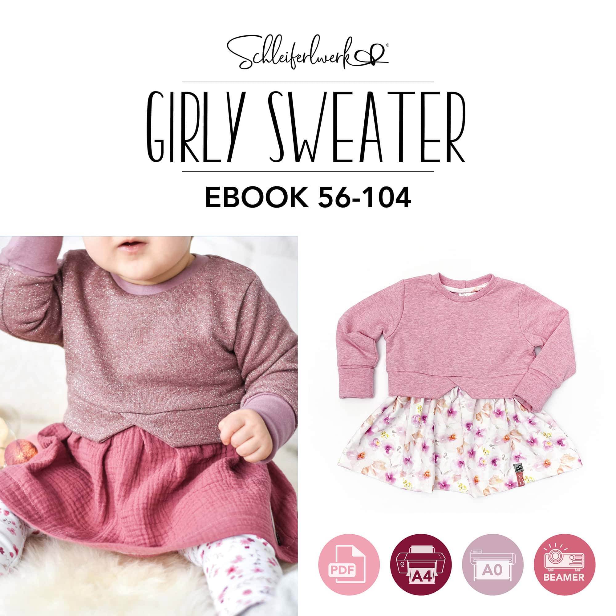 Schnittmuster Girly Sweater Gr. 56-104 : - Sewando