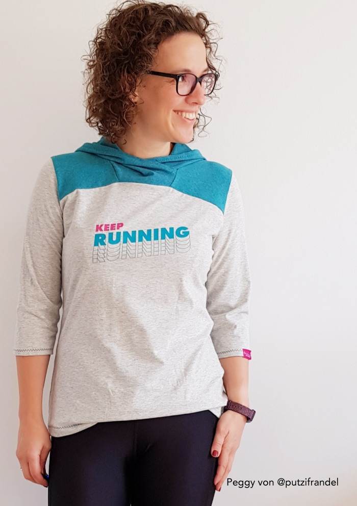 Schnittmuster Shirt Sporty Gr. 34-50 Kapuze und Rundausschnitt - Sewando