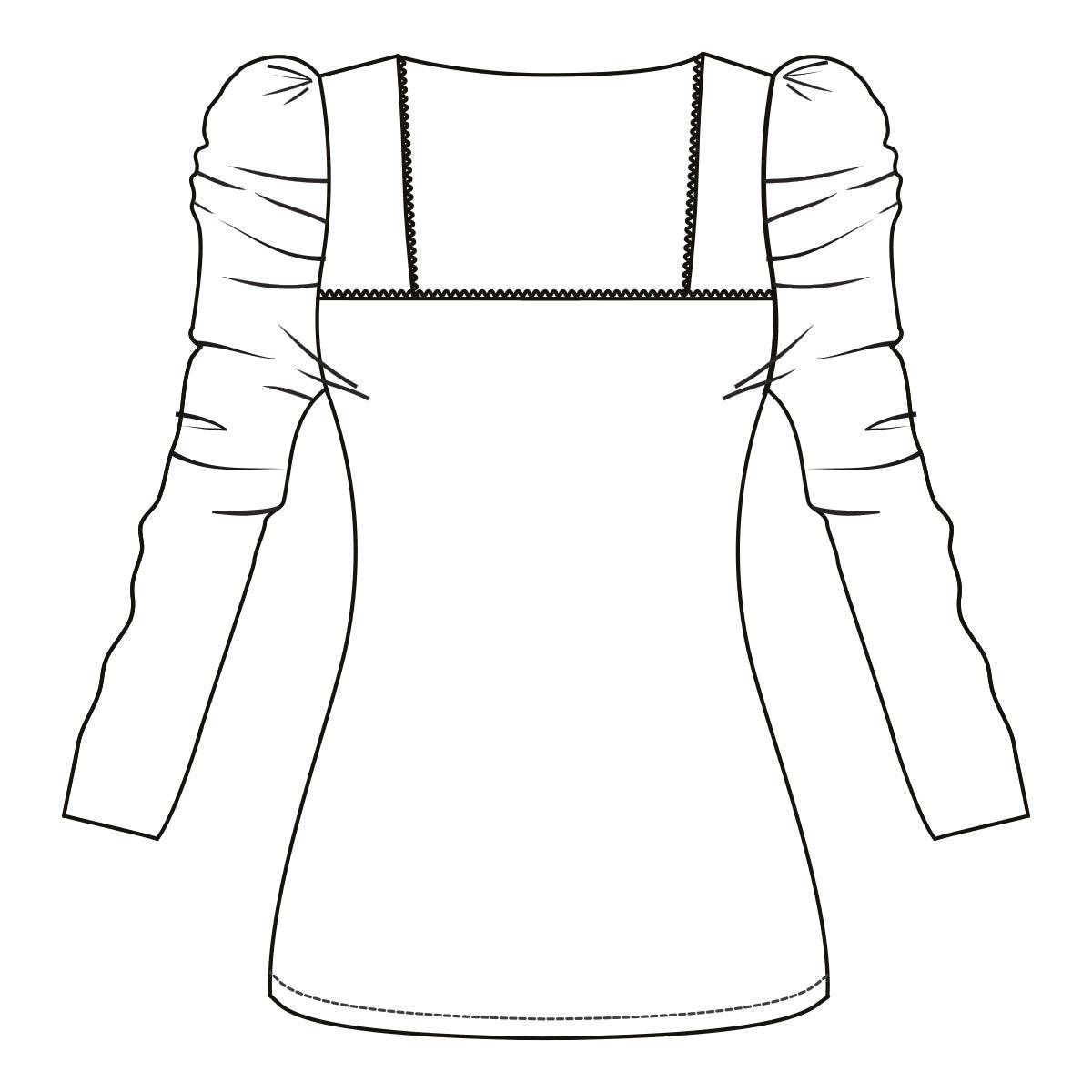 Shirt mit Statementärmel | Schnittmuster + Anleitung | Gr. 32-52 | Anfänger | : - Sewando