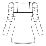 Shirt mit Statementärmel | Schnittmuster + Anleitung | Gr. 32-52 | Anfänger | : - Sewando