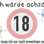 Stickdatei - Verkehrsschilder-Sprüche zum Geburtstag - Sewando