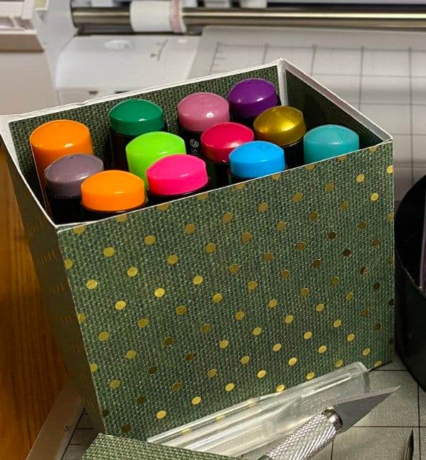Aufbewahrungsbox für Silhouette Zubehör basteln | SVG Plotterdatei - Sewando