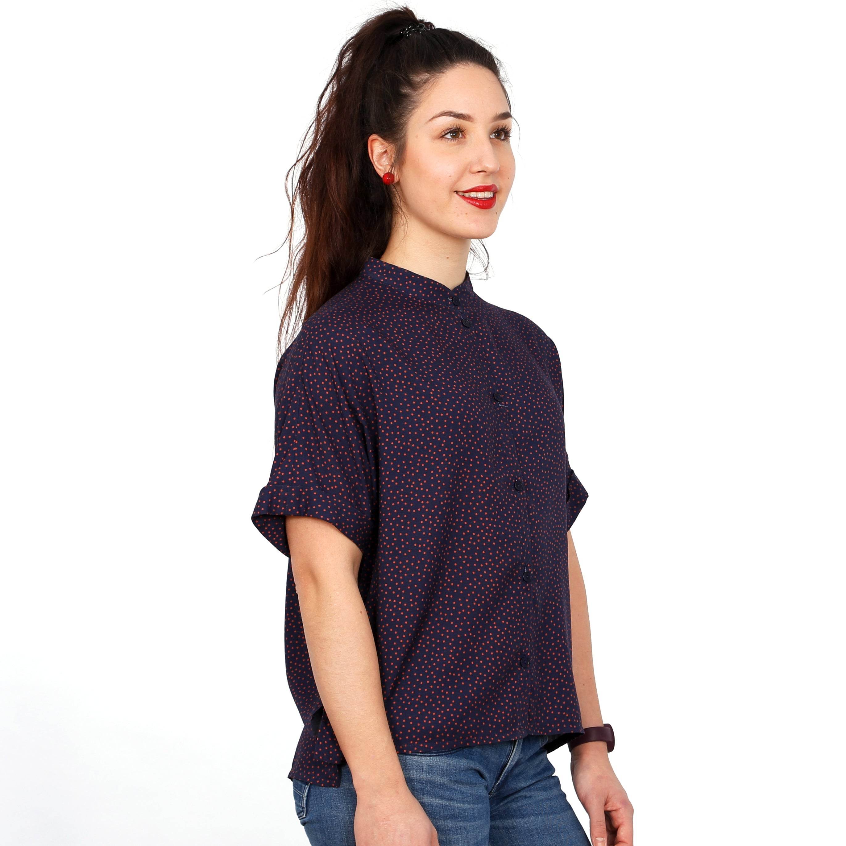 Kurzarmbluse FRAU MILLA | Schnittmuster XS-XL : - Sewando