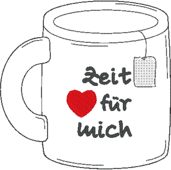 Stickdatei - Teetassen-Set (Füllobjekt) - Sewando