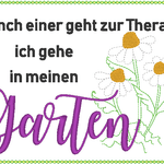 Stickdatei Schild - Therapie Garten - Sewando