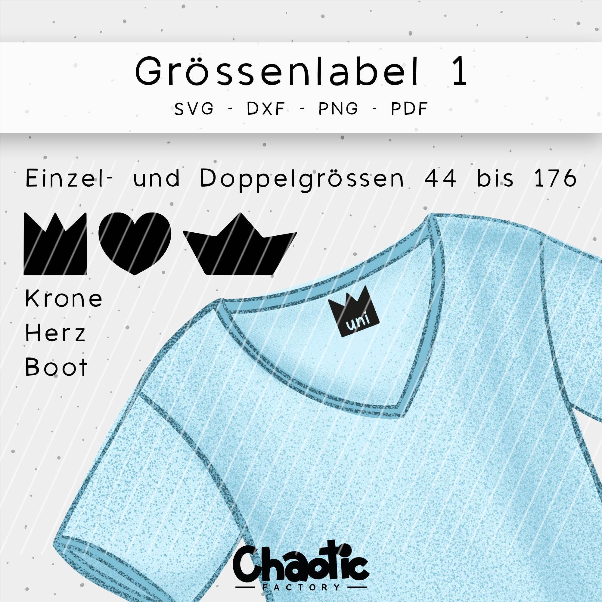 Plotterdatei Größenlabel 1 - Sewando