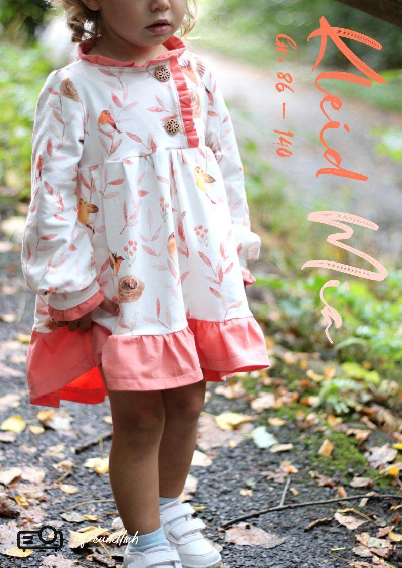 Schnittmuster Kleid Mia Größen 80-140, - Sewando