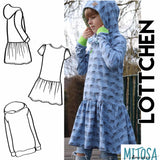 Schnittmuster UNISEX Hoodie / Kleid "LOTTCHEN" Gr. 68 - 164